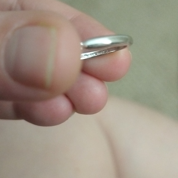 Vtg silver 18kt HGE CZ solitaire ring - Picture 4 of 5